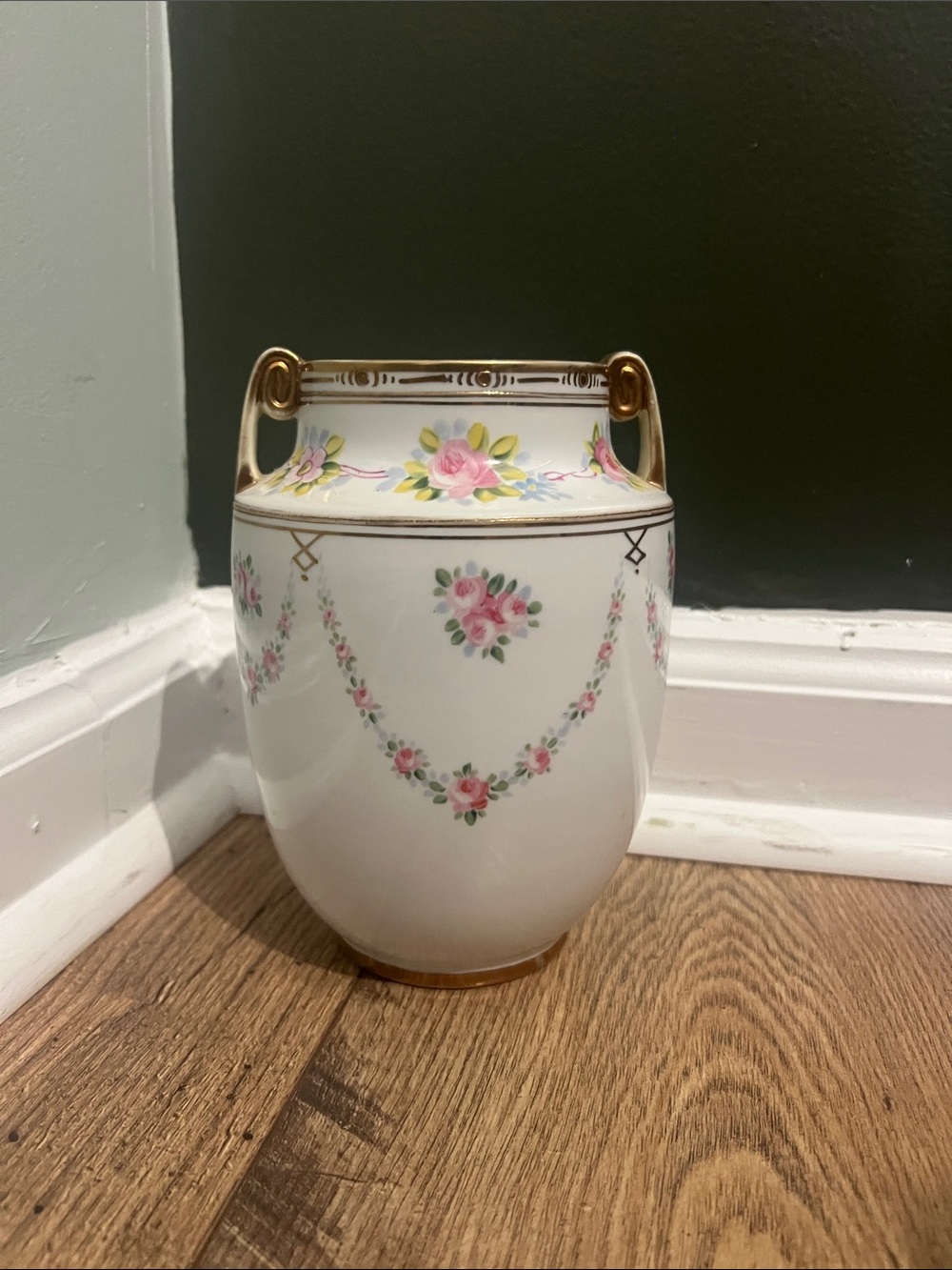 Antique Hand Painted Nippon Vase